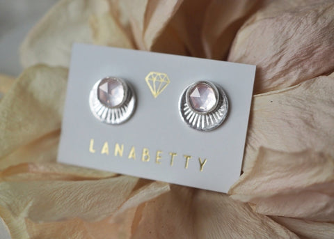 Horizon Stud Earrings - Sterling Silver - Earring - LanaBetty