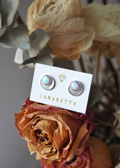 Horizon Stud Earrings - Sterling Silver - Earring - LanaBetty