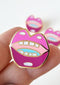 Hot Lips Lapel Pin - Jawbreaker Purple - lapel pins - LanaBetty