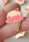 Ice Cream Cone - Lapel Pin - Peaches & Cream - lapel pins - LanaBetty