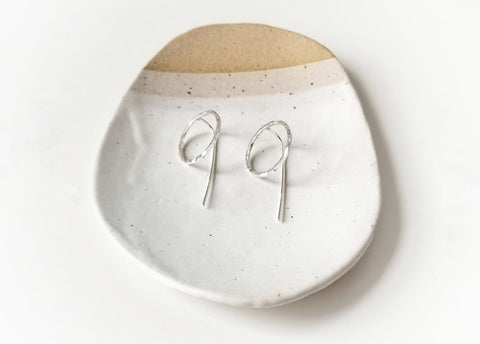 Insignia Hammered Arc Earrings - Earring - LanaBetty