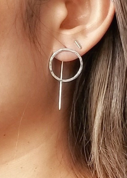Insignia Hammered Arc Earrings - Earring - LanaBetty