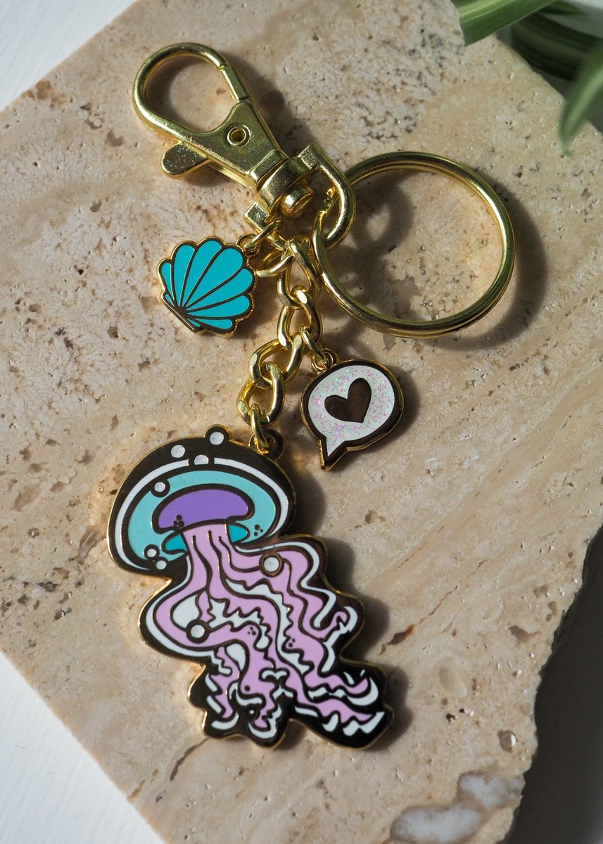 Jellyfish Enamel Keychain– LanaBetty