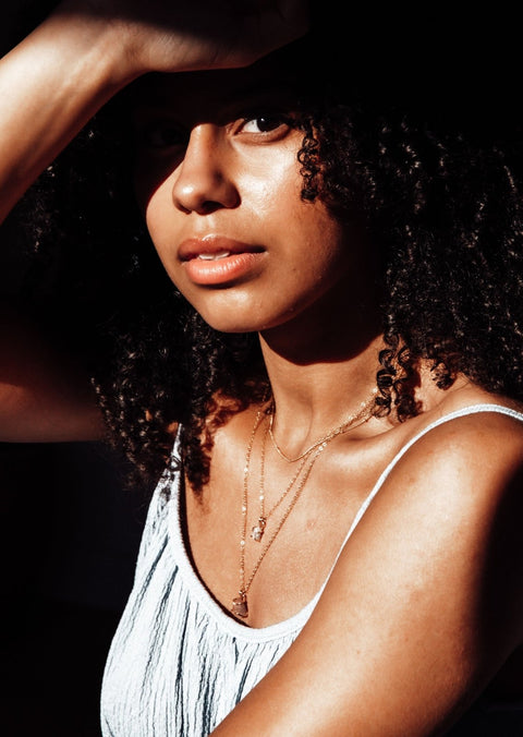 Libra Claw Set Pear Necklace - Sterling Silver - Necklace - LanaBetty