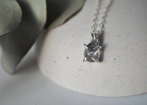 Libra Claw Set Pear Necklace - Sterling Silver - Necklace - LanaBetty