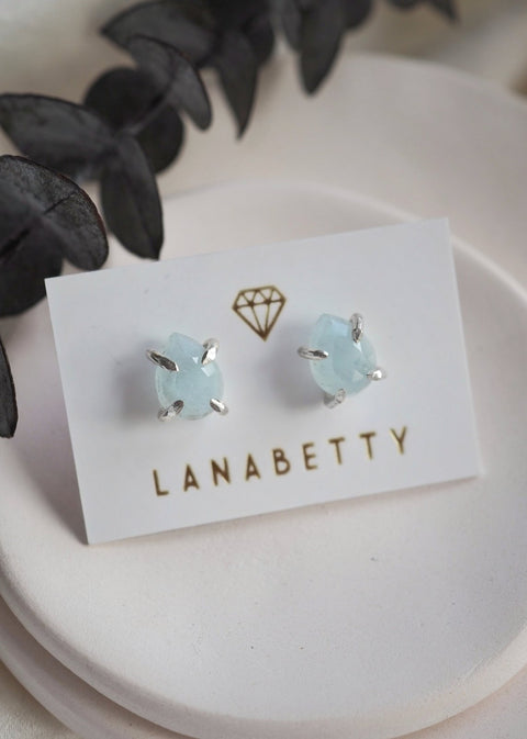 Libra Claw Stud Earrings - Silver - Earring - LanaBetty