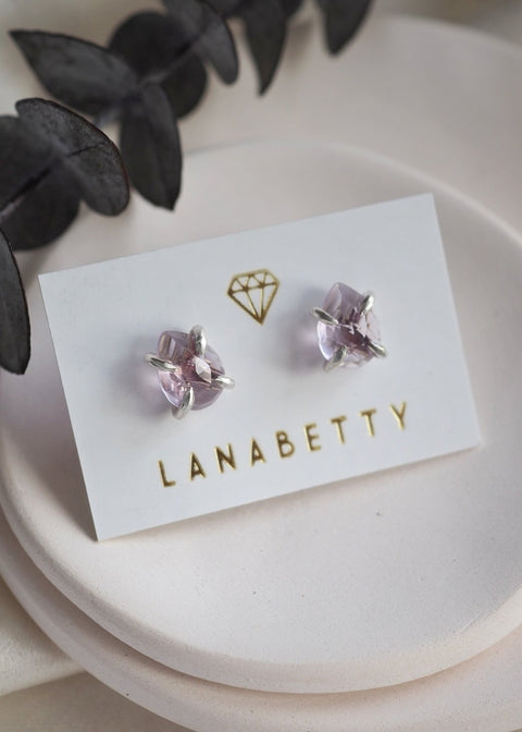 Libra Claw Stud Earrings - Silver - Earring - LanaBetty
