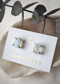 Libra Claw Stud Earrings - Silver - Earring - LanaBetty