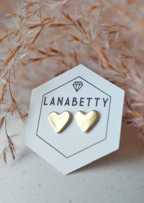 Little Heart Stud Earrings - Earring - LanaBetty