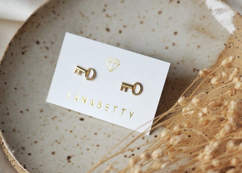 Little Key Stud Earrings - Earring - LanaBetty