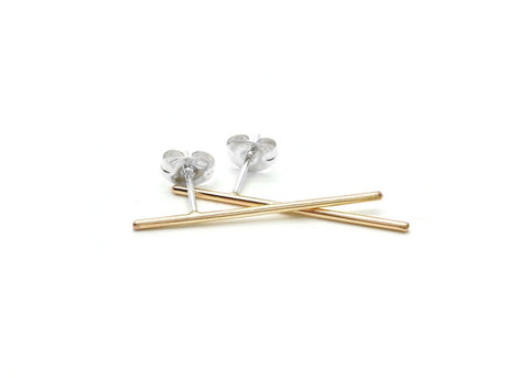 Long Perpendicular Stud Earrings - Earring - LanaBetty