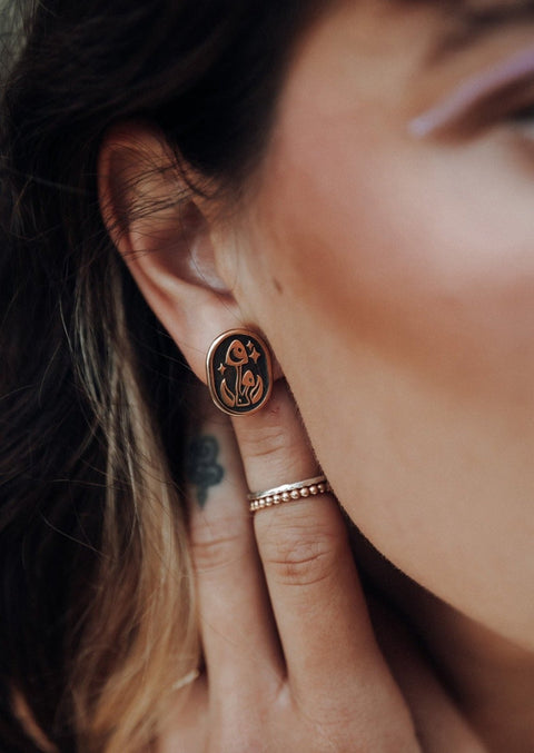 Mantra | Transform Mushroom Stud Earrings - Earring - LanaBetty