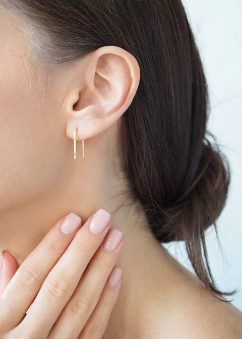 Parallel Arc Earrings - Earring - LanaBetty