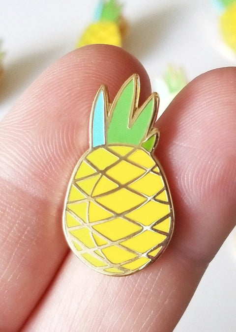 Passionate Pineapple Lapel Pin - lapel pins - LanaBetty