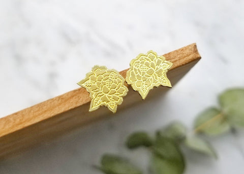 Peony Stud Earrings - Earring - LanaBetty