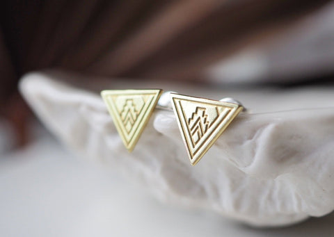 Plymouth Triangle Stud Earrings - Earring - LanaBetty
