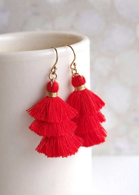 Prosper Tiered Tassel Earrings - Earring - LanaBetty