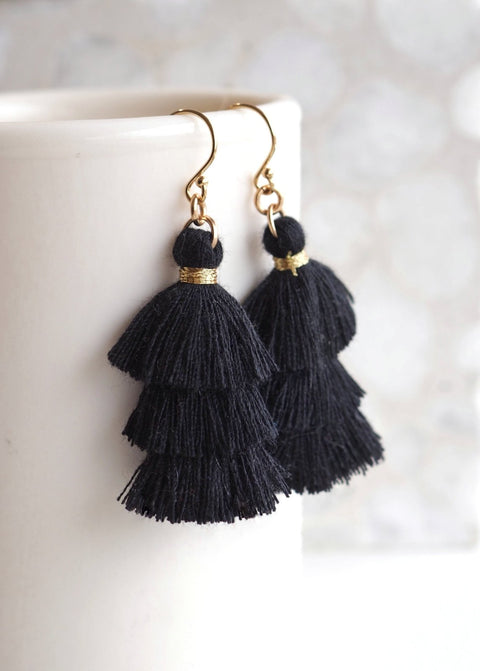 Prosper Tiered Tassel Earrings - Earring - LanaBetty