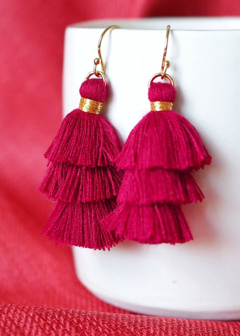 Prosper Tiered Tassel Earrings - Earring - LanaBetty