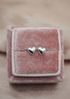 Puffed Heart Stud Earrings - Silver - Earring - LanaBetty