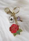 Red Rose Enamel Keychain - Keychain - LanaBetty