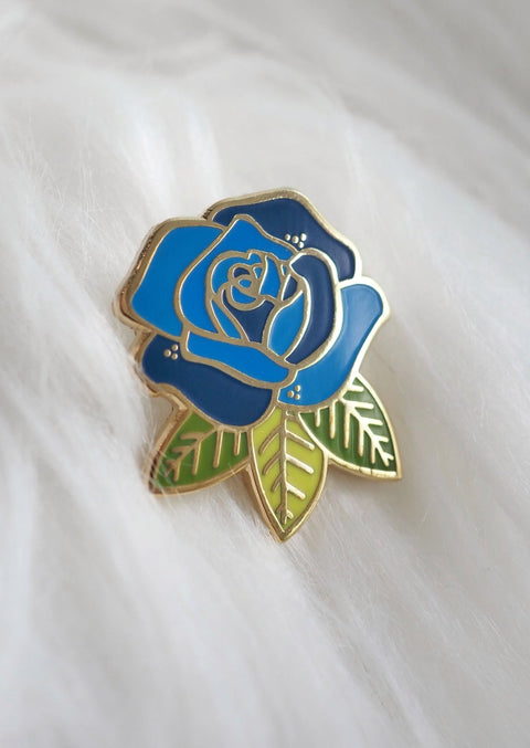 Rose - Lapel Pin - Blue - lapel pins - LanaBetty