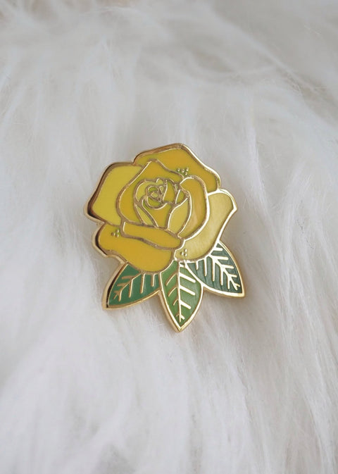 Rose - Lapel Pin - Yellow - lapel pins - LanaBetty