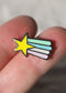 Shooting Star Pin - Glow-in-the-Dark - Pastel - Lapel Pin - lapel pins - LanaBetty