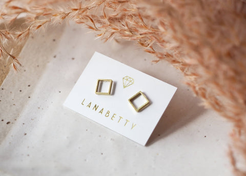Square Stud Earrings - Earring - LanaBetty