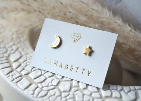 Star & Moon Post Earrings - Mix & Match - Earring - LanaBetty