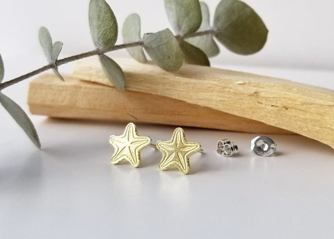 Starfish Stud Earrings - Brass - Earring - LanaBetty