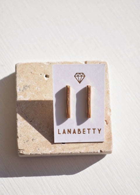 Thick Bar Stud Earrings - Earring - LanaBetty