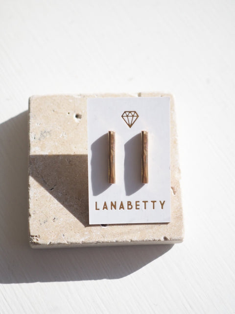 Thick Bar Stud Earrings - Earring - LanaBetty
