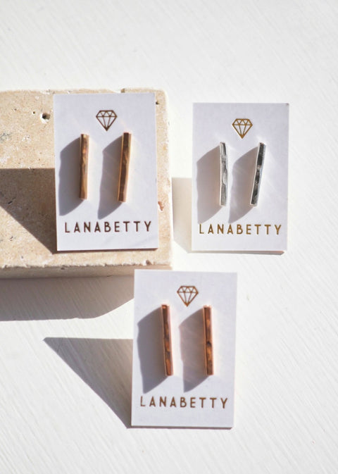 Thick Bar Stud Earrings - Earring - LanaBetty