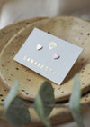 Tiny Heart Stud Earrings - Rose Gold Filled - Earring - LanaBetty