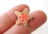 Tiny Peach Starfish - Lapel Pin - lapel pins - LanaBetty