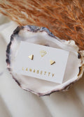 Tiny Triangle Stud Earrings - Earring - LanaBetty