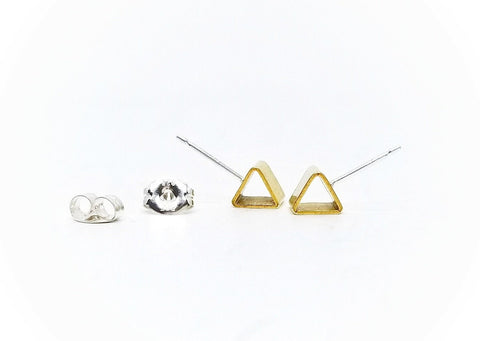 Triangle Tube Stud Earrings - Earring - LanaBetty