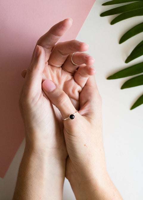 Ursa Minor - Smooth 6mm Gemstone Ring - Ring - LanaBetty