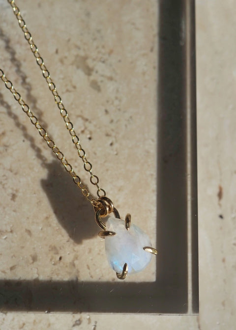 Virgo Necklace - Rainbow Moonstone - Necklace - LanaBetty