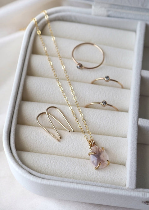 Virgo Necklace - Rose Quartz - Necklace - LanaBetty